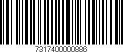 Código de barras (EAN, GTIN, SKU, ISBN): '7317400000886'