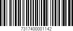 Código de barras (EAN, GTIN, SKU, ISBN): '7317400001142'