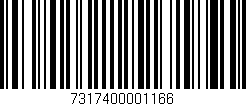 Código de barras (EAN, GTIN, SKU, ISBN): '7317400001166'