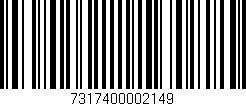 Código de barras (EAN, GTIN, SKU, ISBN): '7317400002149'