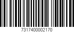 Código de barras (EAN, GTIN, SKU, ISBN): '7317400002170'