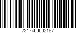 Código de barras (EAN, GTIN, SKU, ISBN): '7317400002187'