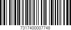 Código de barras (EAN, GTIN, SKU, ISBN): '7317400007748'