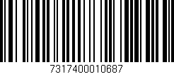 Código de barras (EAN, GTIN, SKU, ISBN): '7317400010687'