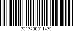 Código de barras (EAN, GTIN, SKU, ISBN): '7317400011479'