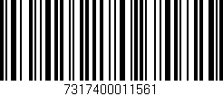 Código de barras (EAN, GTIN, SKU, ISBN): '7317400011561'