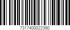 Código de barras (EAN, GTIN, SKU, ISBN): '7317400022390'