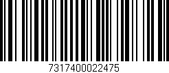 Código de barras (EAN, GTIN, SKU, ISBN): '7317400022475'