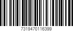 Código de barras (EAN, GTIN, SKU, ISBN): '7319470116399'