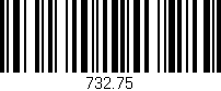 Código de barras (EAN, GTIN, SKU, ISBN): '732.75'