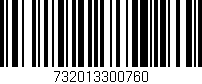 Código de barras (EAN, GTIN, SKU, ISBN): '732013300760'