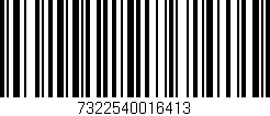 Código de barras (EAN, GTIN, SKU, ISBN): '7322540016413'