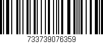 Código de barras (EAN, GTIN, SKU, ISBN): '733739076359'
