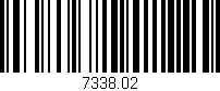 Código de barras (EAN, GTIN, SKU, ISBN): '7338.02'