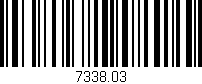 Código de barras (EAN, GTIN, SKU, ISBN): '7338.03'