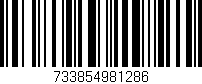 Código de barras (EAN, GTIN, SKU, ISBN): '733854981286'
