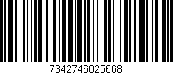 Código de barras (EAN, GTIN, SKU, ISBN): '7342746025668'