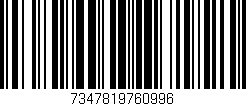 Código de barras (EAN, GTIN, SKU, ISBN): '7347819760996'