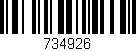 Código de barras (EAN, GTIN, SKU, ISBN): '734926'