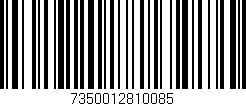 Código de barras (EAN, GTIN, SKU, ISBN): '7350012810085'