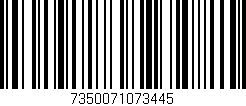 Código de barras (EAN, GTIN, SKU, ISBN): '7350071073445'