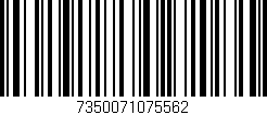 Código de barras (EAN, GTIN, SKU, ISBN): '7350071075562'