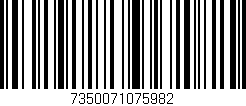 Código de barras (EAN, GTIN, SKU, ISBN): '7350071075982'
