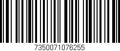 Código de barras (EAN, GTIN, SKU, ISBN): '7350071076255'