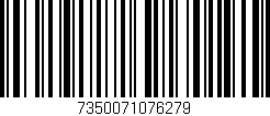 Código de barras (EAN, GTIN, SKU, ISBN): '7350071076279'