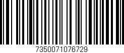 Código de barras (EAN, GTIN, SKU, ISBN): '7350071076729'