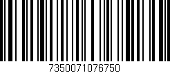 Código de barras (EAN, GTIN, SKU, ISBN): '7350071076750'