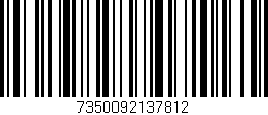 Código de barras (EAN, GTIN, SKU, ISBN): '7350092137812'