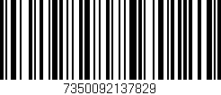 Código de barras (EAN, GTIN, SKU, ISBN): '7350092137829'