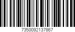 Código de barras (EAN, GTIN, SKU, ISBN): '7350092137867'