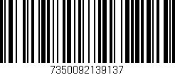 Código de barras (EAN, GTIN, SKU, ISBN): '7350092139137'