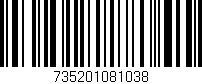 Código de barras (EAN, GTIN, SKU, ISBN): '735201081038'