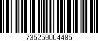 Código de barras (EAN, GTIN, SKU, ISBN): '735259004485'