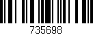 Código de barras (EAN, GTIN, SKU, ISBN): '735698'