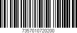 Código de barras (EAN, GTIN, SKU, ISBN): '7357010720200'