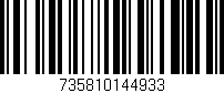 Código de barras (EAN, GTIN, SKU, ISBN): '735810144933'