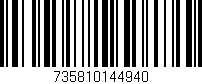 Código de barras (EAN, GTIN, SKU, ISBN): '735810144940'