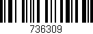 Código de barras (EAN, GTIN, SKU, ISBN): '736309'