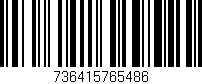Código de barras (EAN, GTIN, SKU, ISBN): '736415765486'