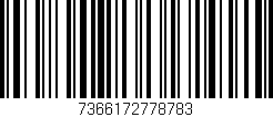 Código de barras (EAN, GTIN, SKU, ISBN): '7366172778783'