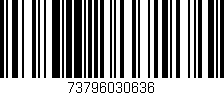 Código de barras (EAN, GTIN, SKU, ISBN): '73796030636'