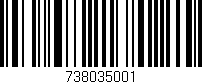Código de barras (EAN, GTIN, SKU, ISBN): '738035001'