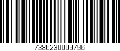 Código de barras (EAN, GTIN, SKU, ISBN): '7386230009796'