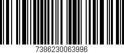 Código de barras (EAN, GTIN, SKU, ISBN): '7386230063996'
