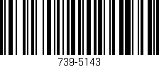 Código de barras (EAN, GTIN, SKU, ISBN): '739-5143'