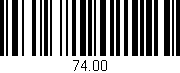 Código de barras (EAN, GTIN, SKU, ISBN): '74.00'